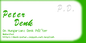 peter denk business card